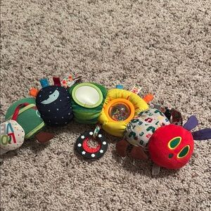 Colorful Caterpillar Plush Stroller Toy